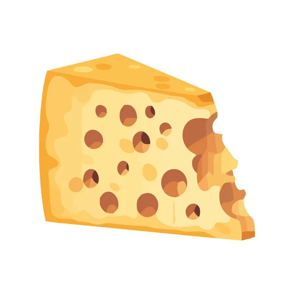 美味小吃片 新鲜奶酪 健康饮食图标隔离 — 图库矢量图片