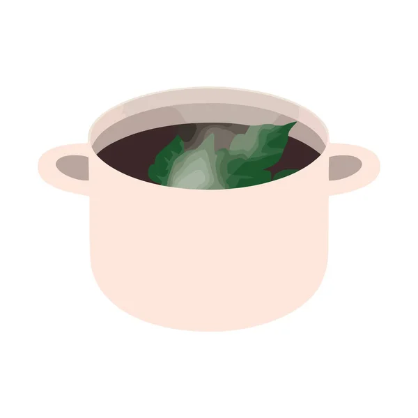 Ceaiul Proaspăt Gătit Băutură Sănătoasă Delicioasă Icoană Izolată — Vector de stoc
