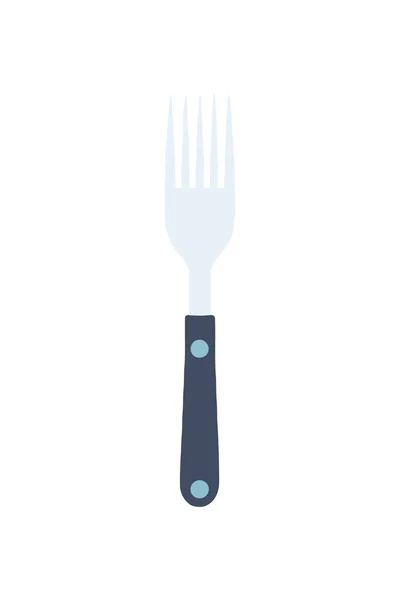 Fourchette Ustensile Repas Cuisine Icône Vecteur Isolé — Image vectorielle