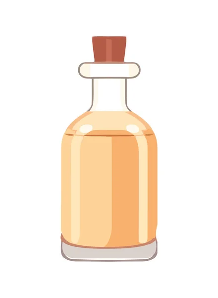 Flaska Olja Oliv Isolerad Illustration Ikon Isolerad — Stock vektor