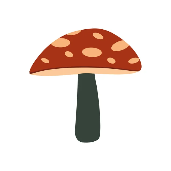 Vector Illustration Mushroom Autumn Forest Icon — Stock Vector