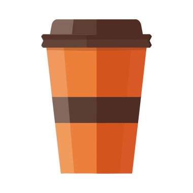 Tek kullanımlık kahve bardağı ikonu tasarımı izole edildi