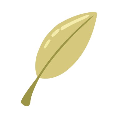 Sarı izole edilmiş arkaplan simgesindeki organik yaprak sembolü izole edildi