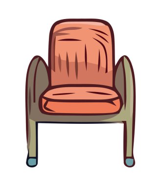 Yastık simgesi izole edilmiş rahat koltuk