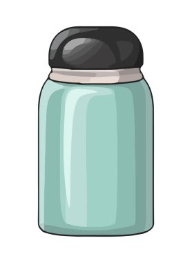 Metalik termos ekipman simgesi tasarımı izole edildi