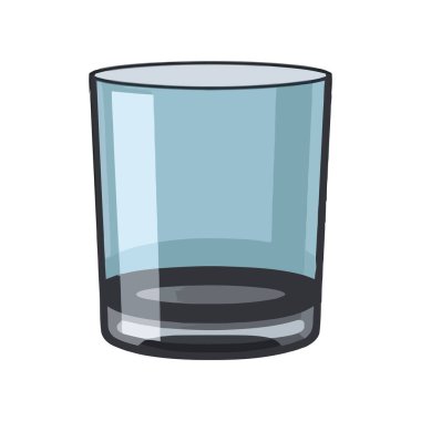 Şeffaf viski ikonu camı izole edildi