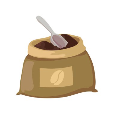 Kahve poşeti illüstrasyon vektörü izole