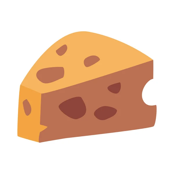 Cheese Portion Dairy Product Icon — Stockvektor