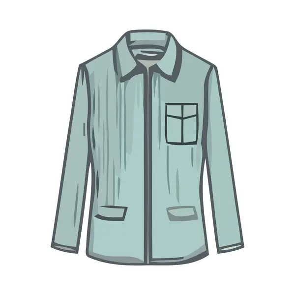 Μοντέρνο Αντρικό Κοστούμι Μπλε Πουκάμισο Σχέδιο Εικονίδιο Απομονωμένο — Διανυσματικό Αρχείο