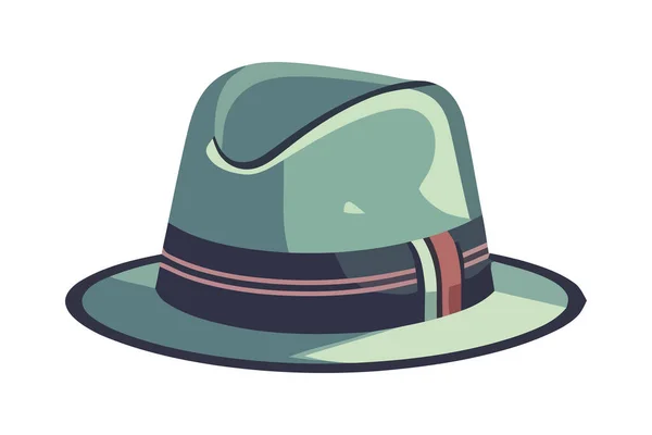 Fedora Bowlare Cowboy Hatt Mode Ikon Isolerad — Stock vektor