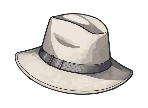 Μοντέρνο Ανδρικό Καπέλο Fedora Εικονίδιο Απομονωμένο — Διανυσματικό Αρχείο