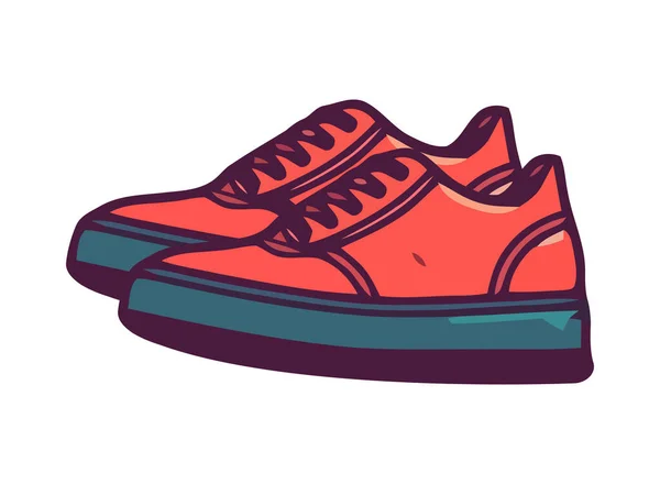 Simbolo Scarpa Sportiva Con Icona Vettoriale Design Shoelace Isolato — Vettoriale Stock