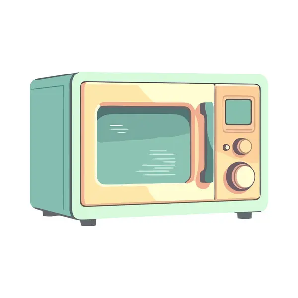 Cocina Moderna Electrodomésticos Microondas Diseño Icono Aislado — Archivo Imágenes Vectoriales