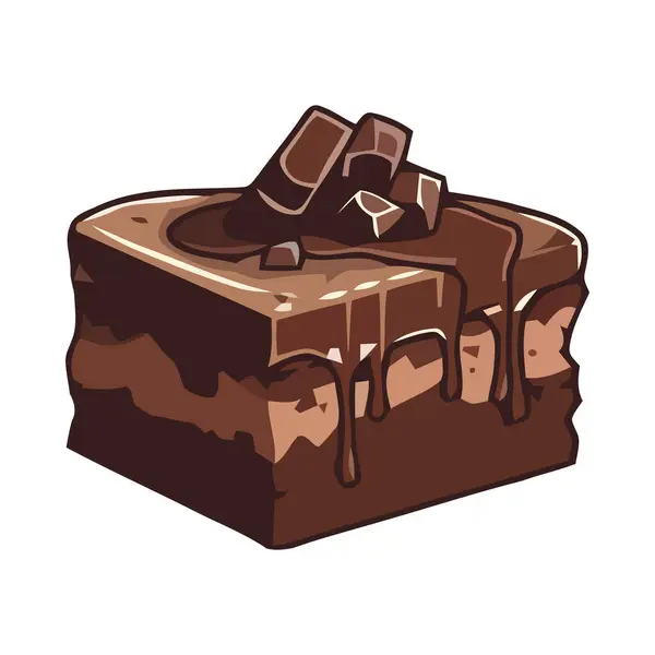 Snack Postre Chocolate Dulce Icono Ilustración Vectorial Aislado — Archivo Imágenes Vectoriales