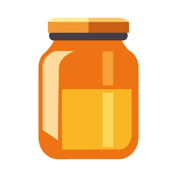 Organic Honey Jar Symbol Healthy Eating Icon Isolated — Stock Vector