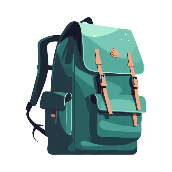 Backpack Πεζοπορία Και Περιπέτεια Εικονίδιο Ελευθερία Απομονωμένη — Διανυσματικό Αρχείο