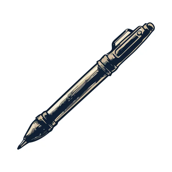 単離されたペンのアイコンが付いている空白のペーパーの手書きの活動 — ストックベクタ