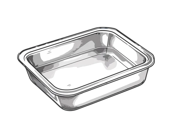 Empty Plastic Container Metal Lid Icon Isolated — Stock Vector