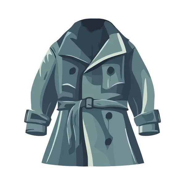 时尚男子冬季夹克风格图标隔离 — 图库矢量图片