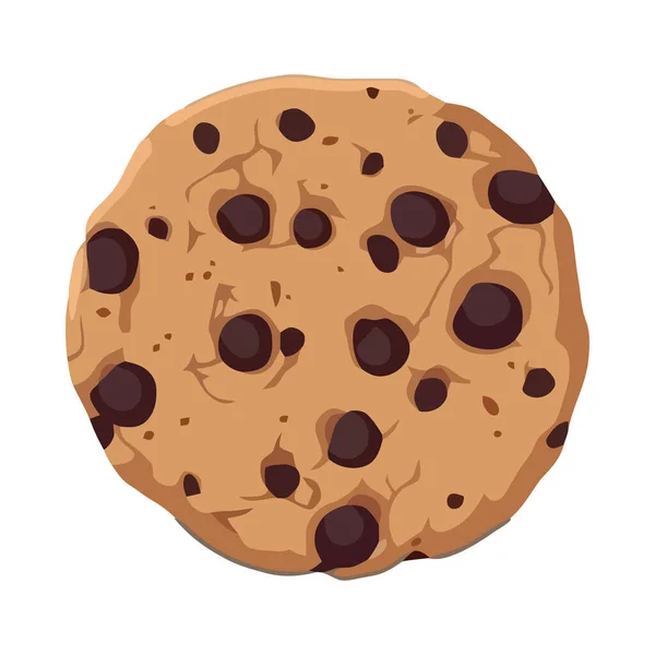 烤巧克力饼干 甜食甜点图标隔离 — 图库矢量图片