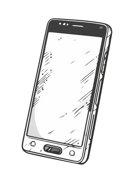 Modern Teknik Smartphone Global Kommunikation Ikon Isolerad Stockvektor