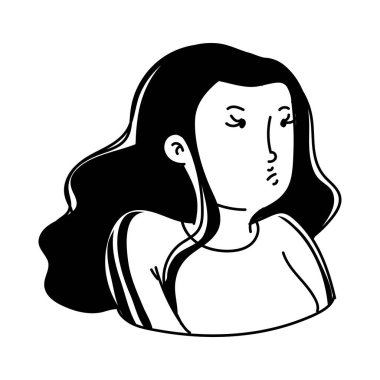 Mutlu kadın tasarım vektörü izole