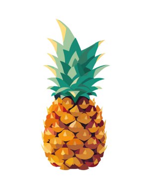 Taze ananas, sağlıklı yaz atıştırmalıklarının sembolü izole edilmiş.