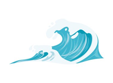 plaj dalga tasarımı vektörü izole