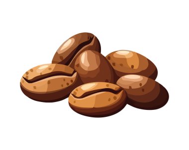 Organik kahve çekirdekleri, doğayı sembolize eder.