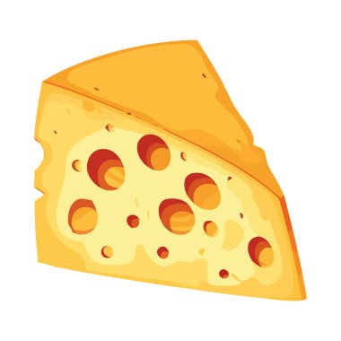 Taze peynir dilimi, gurme lezzet hız simgesi izole