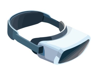 Sanal gerçeklik simülatörü modern teknoloji, geleceksel yenilik simgesi izole