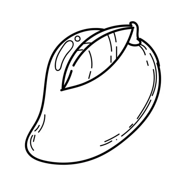 Vettore Illustrazione Mango Incolore Isolato — Vettoriale Stock