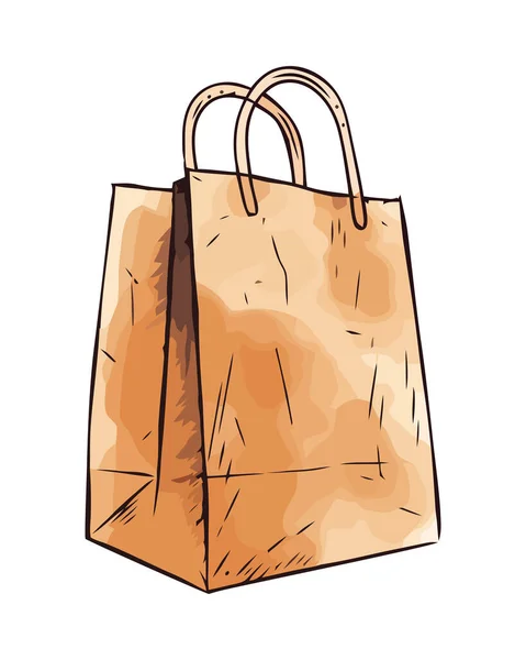 购物袋图标带有礼物包设计图标隔离 — 图库矢量图片