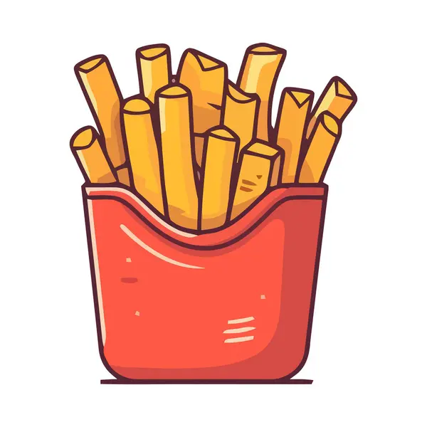 Francia Sült Krumpli Ikon Egészségtelen Étkezési Szimbólum Izolált Ikon — Stock Vector
