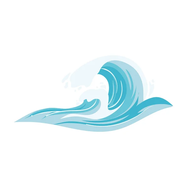 Изолированный Вектор Синей Морской Волны — стоковый вектор