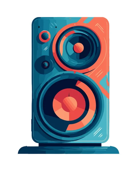 Modernes Lautsprecherdesign Symbolisiert Die Ikone Der Nachtclubbranche — Stockvektor