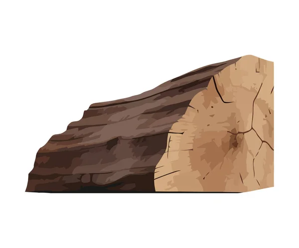Naturmaterial Holz Baumstamm Ikone Isoliert — Stockvektor