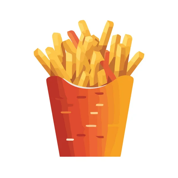 Sült Krumpli Egy Klasszikus Snack Ikon Elszigetelt — Stock Vector