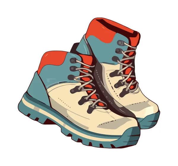 Изолированная Пара Спортивной Обуви Бега Ходьбы — стоковый вектор