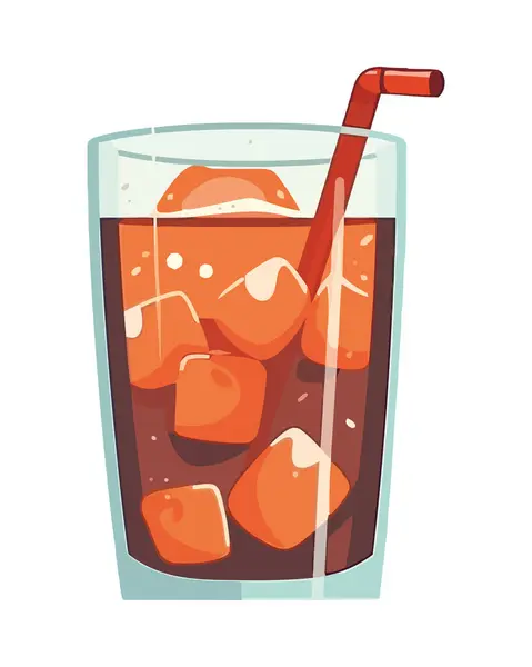 Fresh Cocktail Ice Cold Refreshing Icon Isolated — Stock Vector