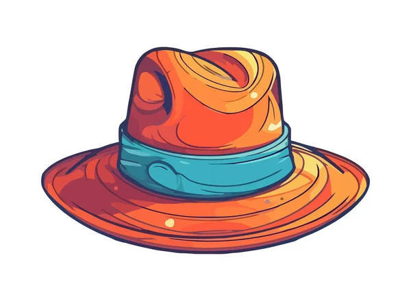 Καπέλο Cowboy Τσόχινο Υλικό Απομονωμένο Διανυσματικό Σχέδιο Εικονίδιο Απομονωμένο — Διανυσματικό Αρχείο
