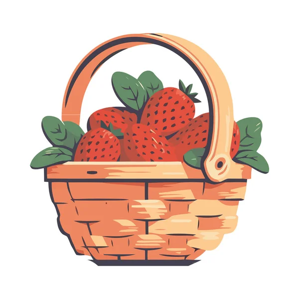 Saftige Reife Erdbeeren Frisch Von Der Naturernte — Stockvektor