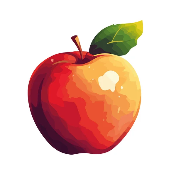 Saftiger Reifer Apfel Symbol Für Gesunde Ernährung — Stockvektor