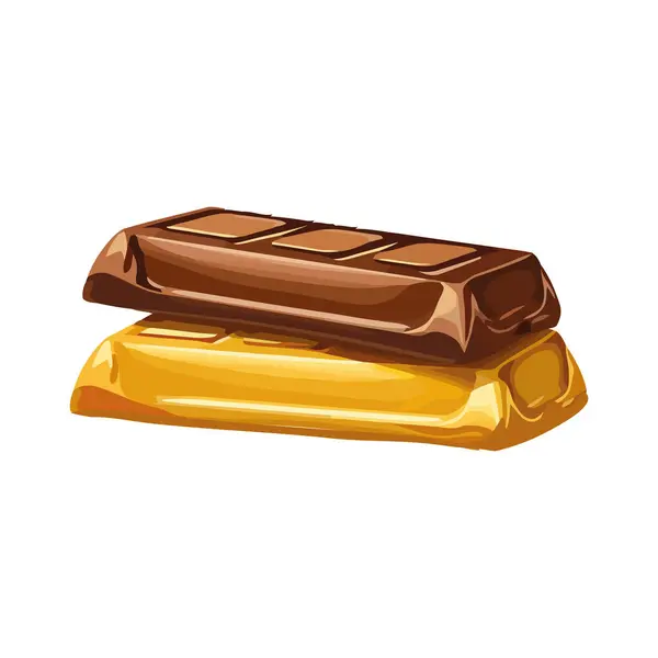 Lanche Chocolate Doce Ícone Deleite Sobremesa Gourmet Isolado — Vetor de Stock