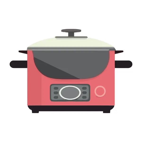 Kochen Von Lebensmitteln Mit Einem Gerät Ein Vektor Illustration Von — Stockvektor