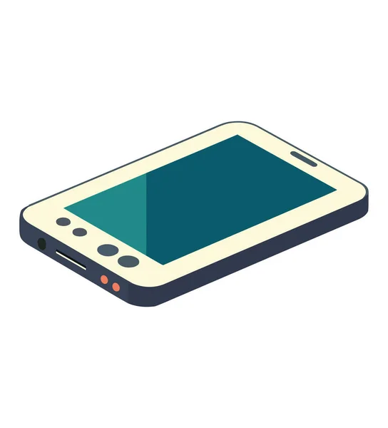 Modern Mobile Phone Symbolizes Communication Technology Icon Isolated — Stock Vector