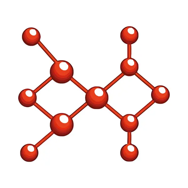 Átomo Ciencia Estructura Molecular Icono Física Ilustración Aislado — Vector de stock