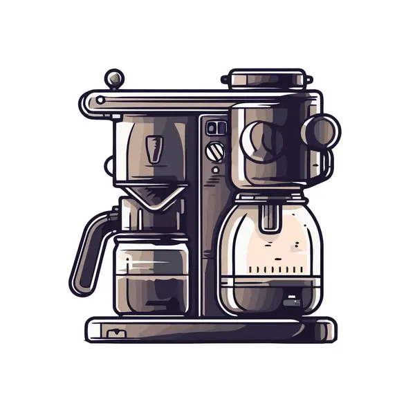 Moderní Design Kávovaru Symbolizuje Svěžest Ikony Izolované — Stockový vektor