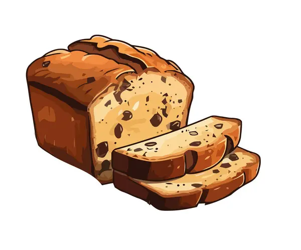 Taze Pişmiş Ekmek Tatlı Bir Atıştırmalık Ikonu Izole Edilmiş — Stok Vektör