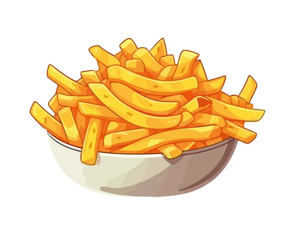 Fried Potato Snack Unhealthy Eating Icon Design Icon Isolated — Stock Vector
